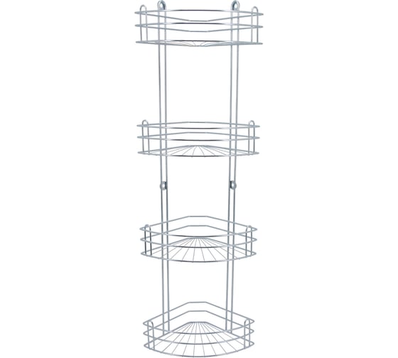 Полка для ванной Rosenberg 4-ярусная, угловая RUS-385026-4 Zn 20755899