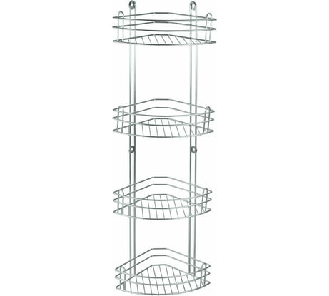 Полка для ванной Rosenberg 4-ярусная, угловая RUS-385022-4 Zn