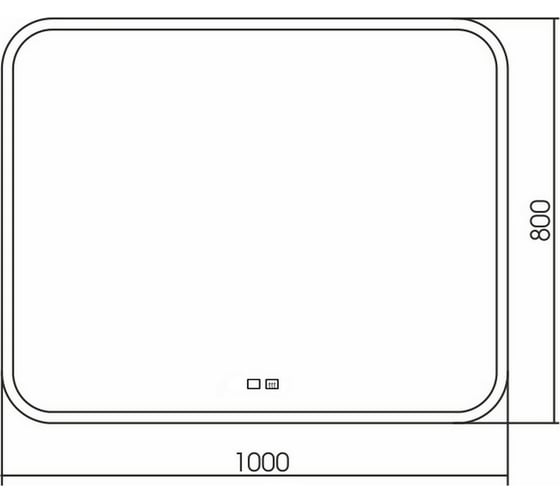 Зеркало MIXLINE "Стив-2" 1000х800 сенсорный выключатель, двойной подогрев 548629