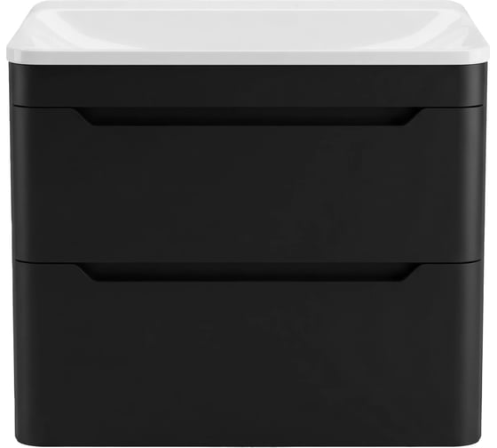 Тумба под раковину для ванной Uperwood Ocean подвесная 80 см, черная TOcean80b