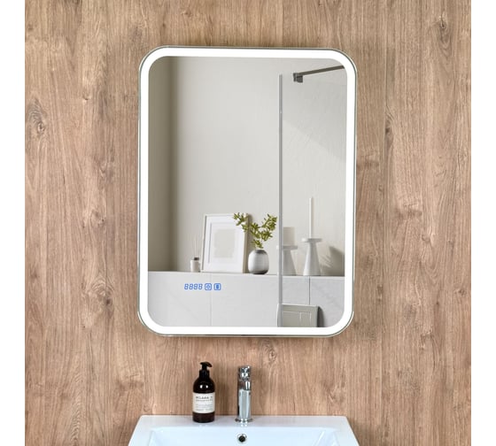 Шкаф зеркальный Alavann Cosmetic Light 60 смена цвета, антизапотеватель, часы ALV1041003