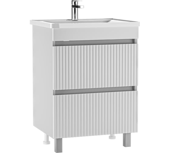 Тумба под умывальник Айсберг RIVO 60 Бриз с двумя ящиками В2 DB3020T