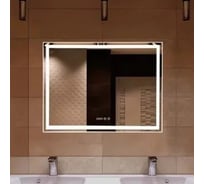 Зеркало Silver Mirrors Ливия 800х600 - 3 (подогрев, часы, сенсорный выключатель) зеркало ФР-00001383