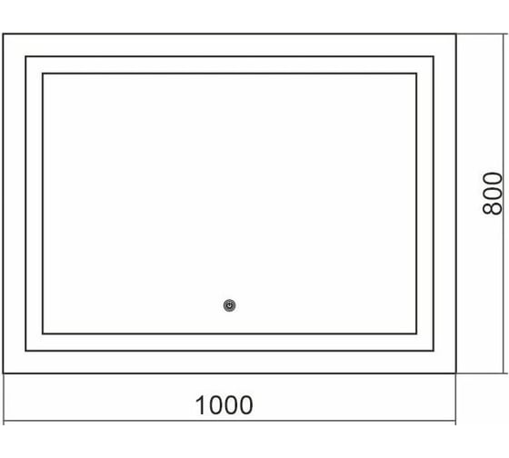 Зеркало Silver Mirrors Ливия 1000х800 - 2.1 (бесконтактный сенсор, подогрев) зеркало LED-00002999
