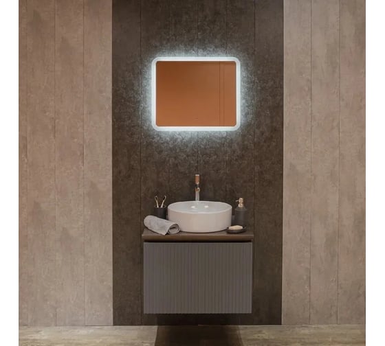Зеркало Silver Mirrors Stiv - Lite 600х500 (открытая подсветка, бесконтактный сенсор) LED-00002963