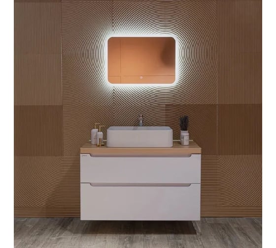 Зеркало Silver Mirrors Stiv - Lite 700х500 (открытая подсветка, cенсорный выключатель, холодный свет) LED-00002779