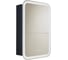 Зеркало-шкаф Silver Mirrors Фиджи BLACK 50 - 4.2 правый, часы, ТХ, сенсорный выключатель LED-00002726 3