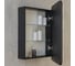 Зеркало-шкаф Silver Mirrors Фиджи BLACK 50 - 4.2 правый, часы, ТХ, сенсорный выключатель LED-00002726 4