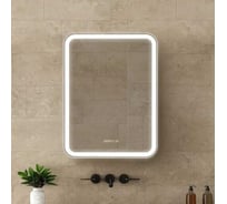 Зеркало-шкаф Silver Mirrors Фиджи-Антрацит 60 - 3.2 правый, часы, ТХ, подогрев, сенсорный выключатель LED-00003043
