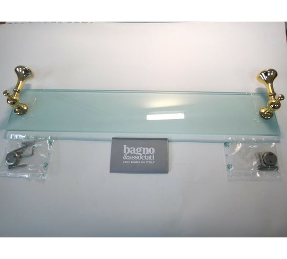 Полка Bagno&Associati Regency сатиновое стекло, 60 см, золото RE11452