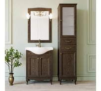 Мебельный гарнитур ValenHouse ЭЛЛИНА-65 зеркало со светом и тумба в сборе, кальяри, ручки бронза FE65_ТКБ