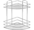 Угловая полка в ванную TEKNO-TEL 2 яруса, 20x20x28 хром BK022 1