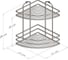Угловая полка в ванную TEKNO-TEL 2 яруса, 20x20x28 хром BK022 2