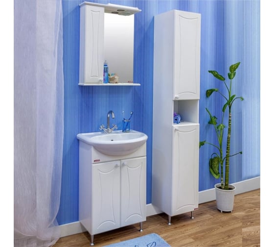 Тумба Sanflor Карина 55 белая, под раковину Уют 55 Н0000000681