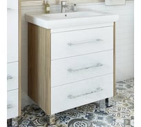 Тумба Sanflor Ларго 80 швейцарский вяз/белый, под раковину Фостер 80 С0002112