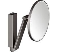 Косметическое зеркало KEUCO iLook_move с подсветкой и кнопкой, круг., увелич. х5, титан чёрный шлиф. 17612359004