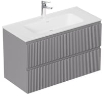Тумба под раковину Aquanet Джейн 2.0 100, плоский фасад, графит, 373286