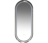 Зеркало овальное Azario Блейк 500*1200*50 c LED диммером, подогревом, сенсорный выключатель, глянцевый хром 2700k-4000k-6500k (25Вт) АZ-LED011825 00104061