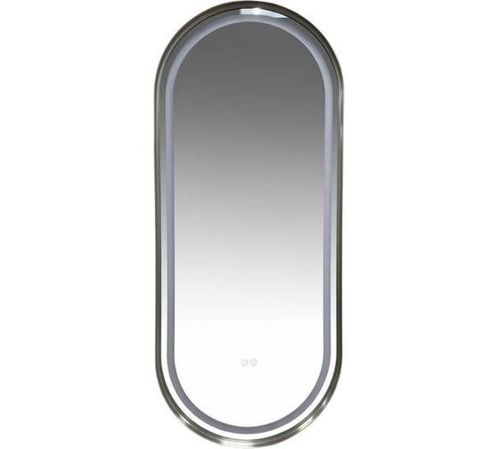 Зеркало овальное Azario Блейк 500*1200*50 c LED диммером, подогревом, сенсорный выключатель, глянцевый хром 2700k-4000k-6500k (25Вт) АZ-LED011825 00104061
