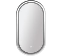 Зеркало овальное Azario Блейк 500*1000*50 c LED диммером, подогревом, сенсорный выключатель, матовый белый 2700k-4000k-6500k (22Вт) АZ-LED011426 00104056