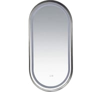Зеркало овальное Azario Блейк 500*1000*50 c LED диммером, подогревом, сенсорный выключатель, глянцевый хром 2700k-4000k-6500k (22Вт) АZ-LED011425 00104057