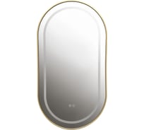 Зеркало овальное Azario Джоли 500х900х50 c LED диммером, подогревом, сенсорный выключатель, матовый золотой 2700k-4000k-6500k (12Вт) АZ-LED012625 00104069