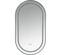 Зеркало овальное Azario Джоли 500х900х50 c LED диммером, подогревом, сенсорный выключатель, матовый серый 2700k-4000k-6500k (12Вт) АZ-LED012725 00104070