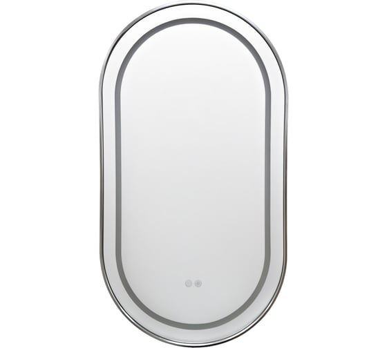 Зеркало овальное Azario Джоли 500х900х50 c LED диммером, подогревом, сенсорный выключатель, глянцевый хром 2700k-4000k-6500k (12Вт) АZ-LED012825 00104071