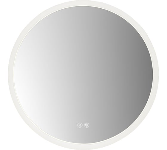 Зеркало круглое Azario Ольга 700х70 c LED диммером, подогревом, сенсорный выключатель,матовый белый 2700k-4000k-6500k (23Вт) АZ-LED013525 00104491