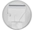 Зеркало круглое Azario Ольга 700х70 c LED диммером, подогревом, сенсорный выключатель,матовый белый 2700k-4000k-6500k (23Вт) АZ-LED013525 00104491 2