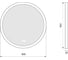 Зеркало круглое Azario Юлия 800х30 c LED диммером, подогревом, сенсорный выключатель, матовый золотой 2700k-4000k-6500k (23Вт) АZ-LED013325 00104489 2