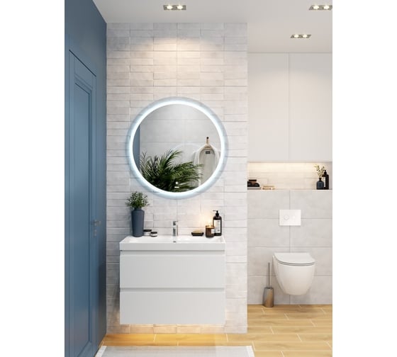 Зеркало Cersanit 012 design 72x72, с LED-подсветкой, холодный, теплый cвет, круглое LU-LED01272-d-Os