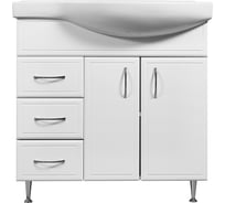 Тумба Stella Polar Концепт 80, 3 ящ., Коралл 83, левая SP-00000129