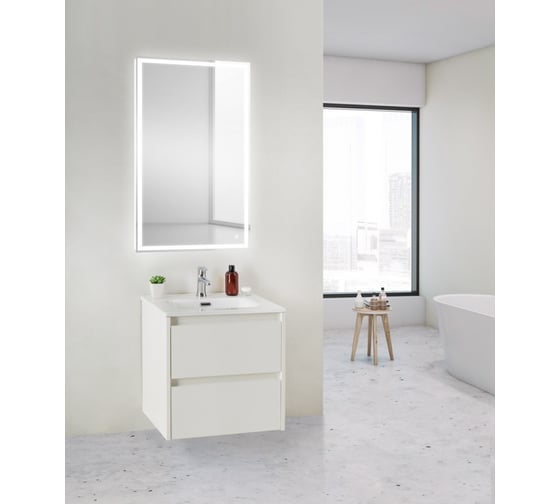 Подвесная база под раковину BelBagno KRAFT Bianco Opaco 39-500/390-2C-SO-BO