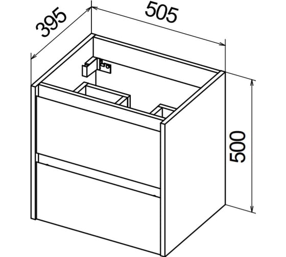 Подвесная база под раковину BelBagno KRAFT Rovere Nebrasca Nature 39-500/390-2C-SO-RNN