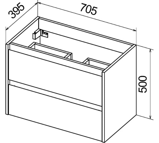 Подвесная база под раковину BelBagno KRAFT Pino Pasadena 39-700/390-2C-SO-PP