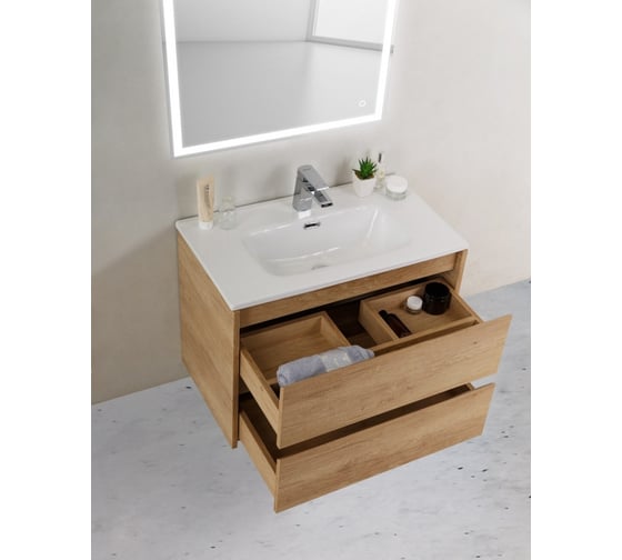Подвесная база под раковину BelBagno KRAFT Rovere Nebrasca Nature 39-700/390-2C-SO-RNN