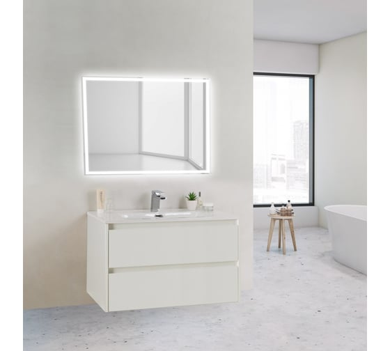 Подвесная база под раковину BelBagno KRAFT Bianco Opaco 39-800/390-2C-SO-BO