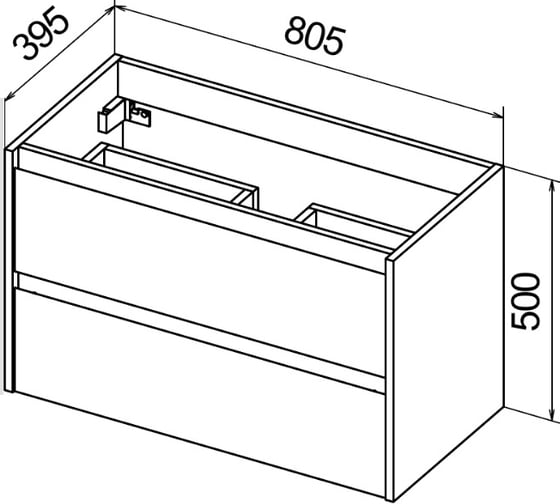 Подвесная база под раковину BelBagno KRAFT Rovere Nebrasca Nature 39-800/390-2C-SO-RNN