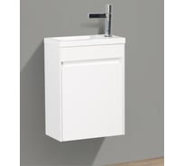 Подвесная база под раковину BelBagno PIETRA MINI Bianco Lucido левая PIETRA MINI-400-1A-SO-BL-L