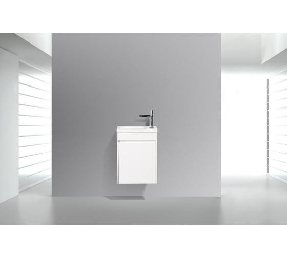 Подвесная база под раковину BelBagno PIETRA MINI Bianco Lucido правая PIETRA MINI-400-1A-SO-BL-R