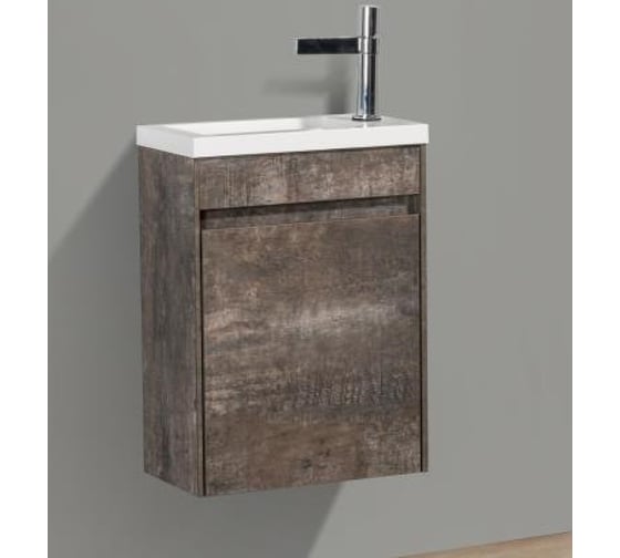 Подвесная база под раковину BelBagno PIETRA MINI Stone правая PIETRA MINI-400-1A-SO-PT-R 1