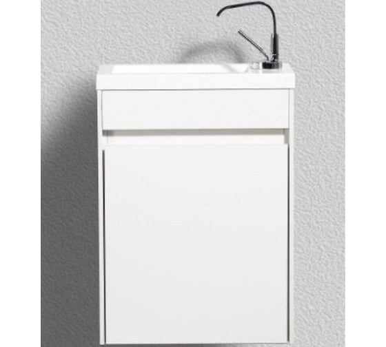 Подвесная база под раковину BelBagno PIETRA MINI Bianco Lucido левая PIETRA MINI-460-1A-SO-BL-L