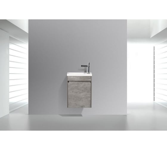 Подвесная база под раковину BelBagno PIETRA MINI Stucco Cemento правая PIETRA MINI-460-1A-SO-SCM-R