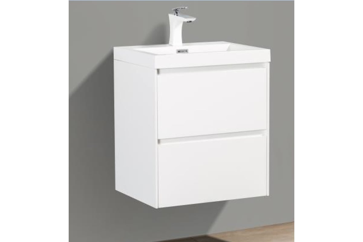 Тумба с раковиной belbagno pietra mini 40 l bianco lucido