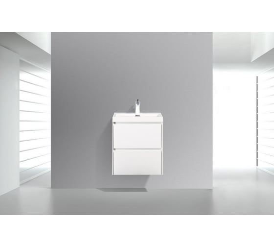 Подвесная база под раковину BelBagno PIETRA MINI Bianco Lucido PIETRA MINI-500-2C-SO-BL