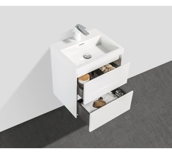 Подвесная база под раковину BelBagno PIETRA MINI Bianco Lucido PIETRA MINI-500-2C-SO-BL