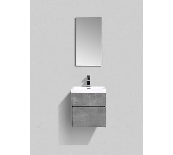 Подвесная база под раковину BelBagno PIETRA MINI Stucco Cemento PIETRA MINI-500AS-2C-SO-SCM