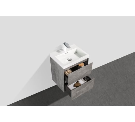 Подвесная база под раковину BelBagno PIETRA MINI Stucco Cemento PIETRA MINI-500AS-2C-SO-SCM