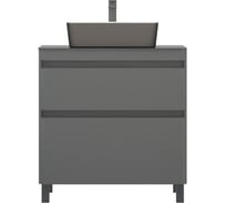 Тумба напольная Corozo Алабама 80 Z2, графит, Adel 80 / Миранда 50 SD-00001644